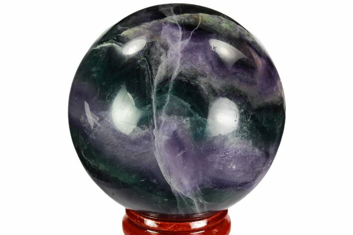 Colorful, Banded Fluorite Sphere - China #109639